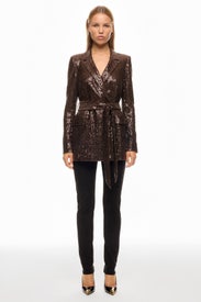 Stripe Sequin Jacket by Badgley Mischka