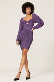 Lurex Ottoman Dress by Hervé Léger