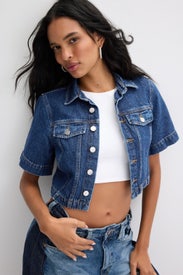 Denim Trucker Short Sleeve Top by Joe's Jeans