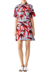 Blue Illusion Printed Dress by Marni