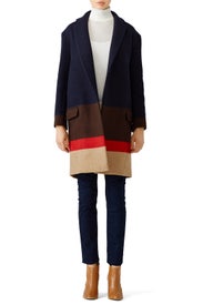 Striped Wool Coat by Nicholas