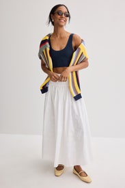 Procida Skirt White Eyelet by Staud