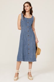 Denim Flare Shirtdress by Adam Lippes x RTR