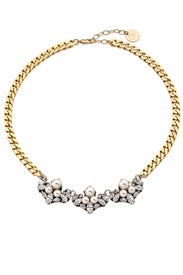 Triple Crystal Cluster Necklace by Anton Heunis