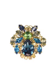 Cerulean Orchid Ring by Anton Heunis