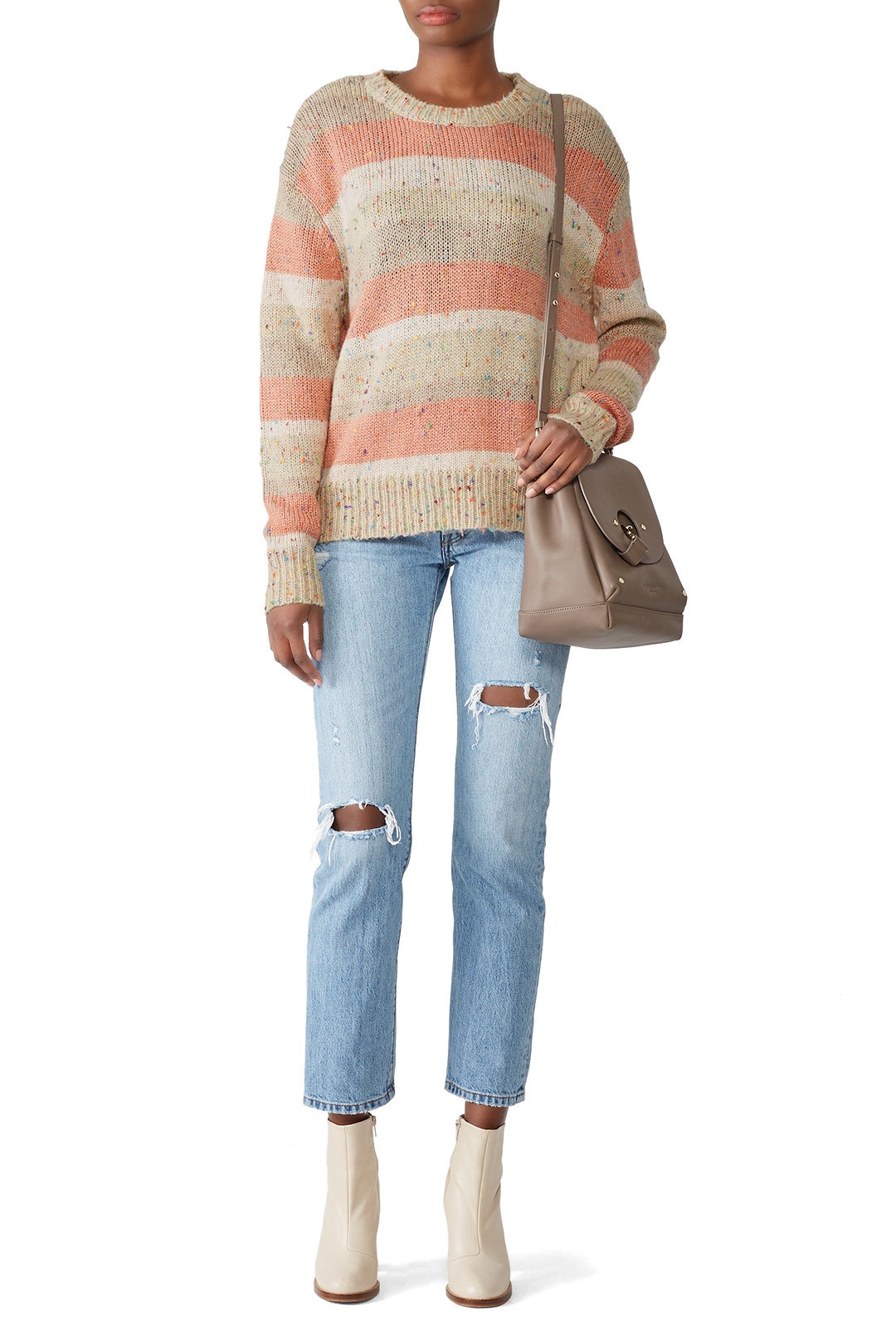 Confetti Stripe Lucien Sweater by John + Jenn 0