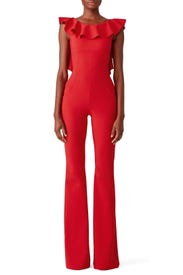 Ruffle Back Jumpsuit by Chiara Boni La Petite Robe