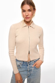 Ribbed Zip Front Tee by Madewell