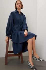 Twill Ruffle Dress by Osman Yousefzada x RTR