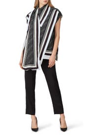 Black Printed Scarf Top by Proenza Schouler