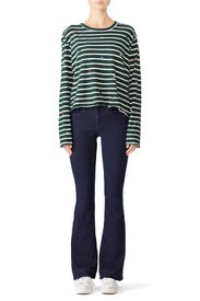 The Long Sleeve Crop Tee by The Great.