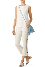 Sandy Cropped Jeans by Tory Burch