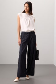 Navy Pinstripe Pants by ASHLEY PARK x RTR