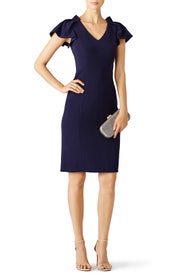 Navy Tulip Shoulder Sheath by Badgley Mischka