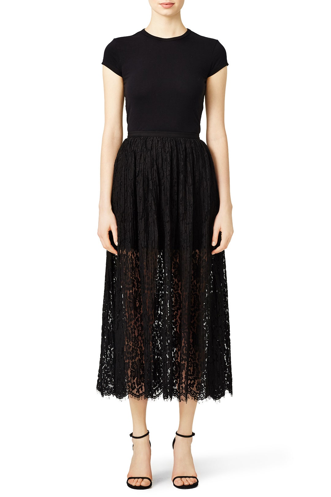 Stand Still Black Lace Skirt by Keepsake 0