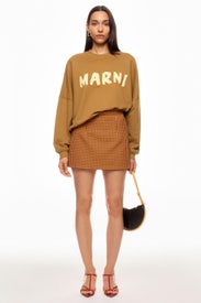 Brown Logo Sweatshirt by Marni