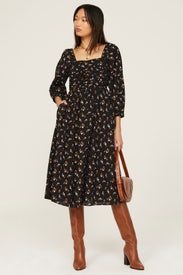 Floral Ruched Midi Dress by Madewell