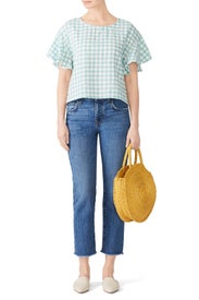 Sage Gingham Tee by MINKPINK