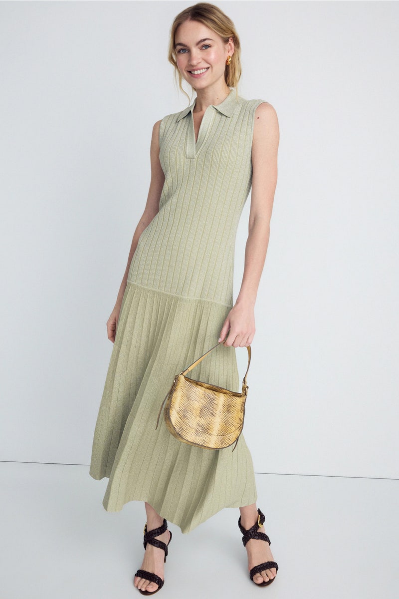Sleeveless Sparkle Knit Polo Dress by Adam Lippes x RTR - Photo 0