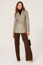 Raelynn Faux Leather Blazer by SIMKHAI