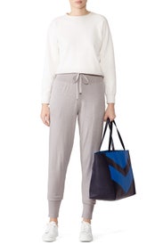 Smoke Grey Jogger Pants by Josie Natori