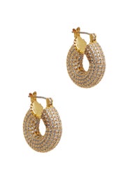 Pave Mini Donut Hoops by Luv Aj