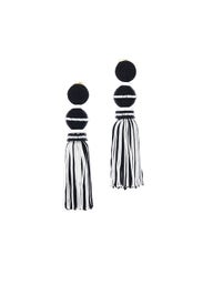 Ball Two Tone Tassel Earrings by Oscar de la Renta
