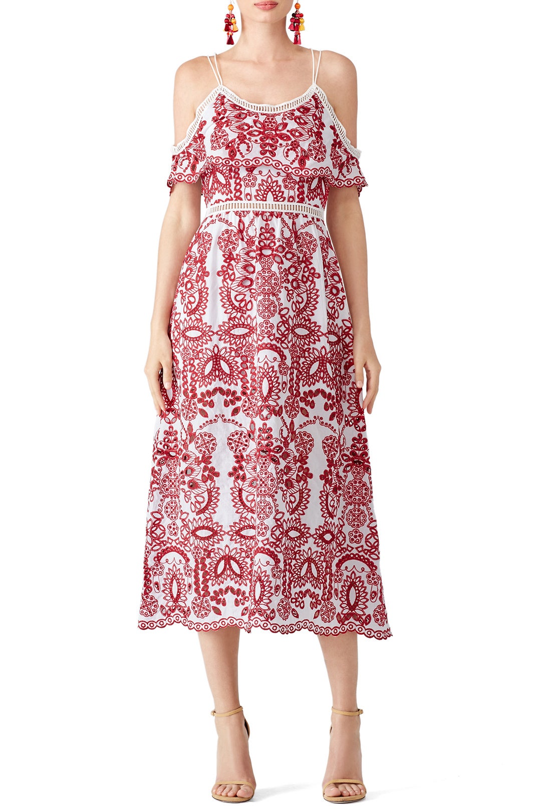 Red Cassie Maxi Dress by Saylor 0