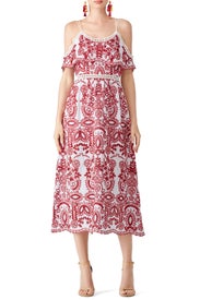 Red Cassie Maxi Dress by Saylor