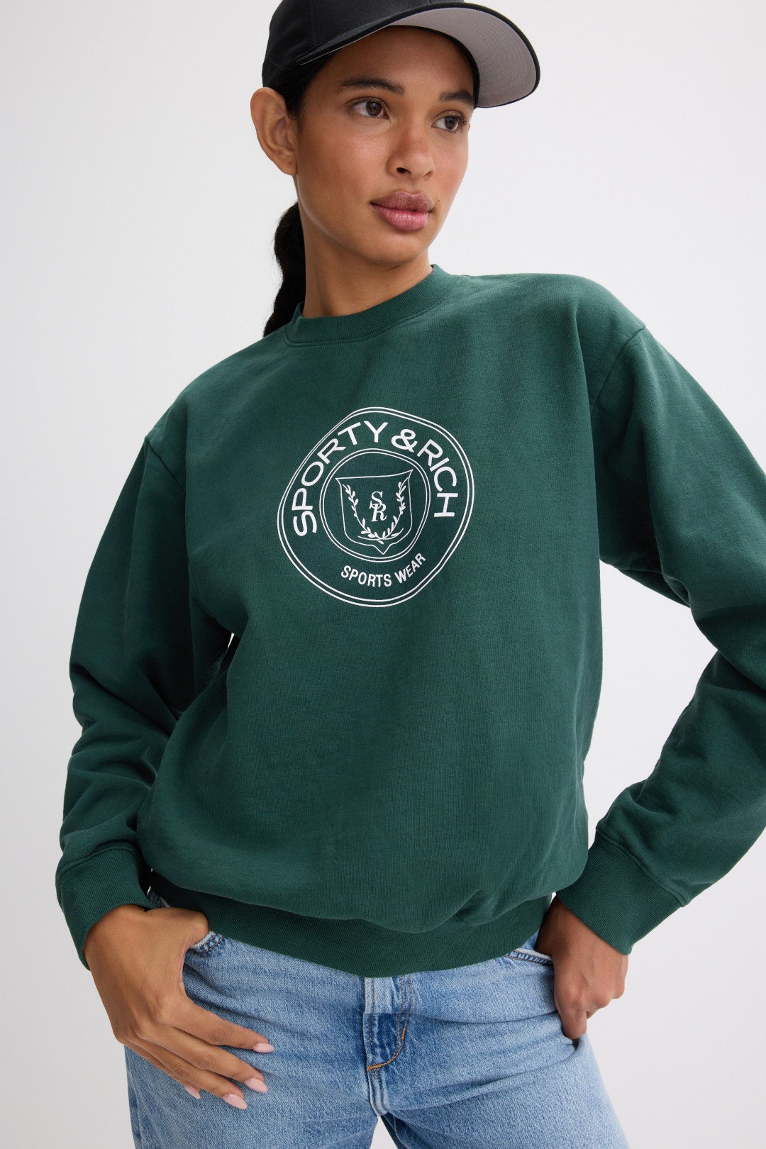 Connecticut Crest Crewneck by Sporty & Rich 0