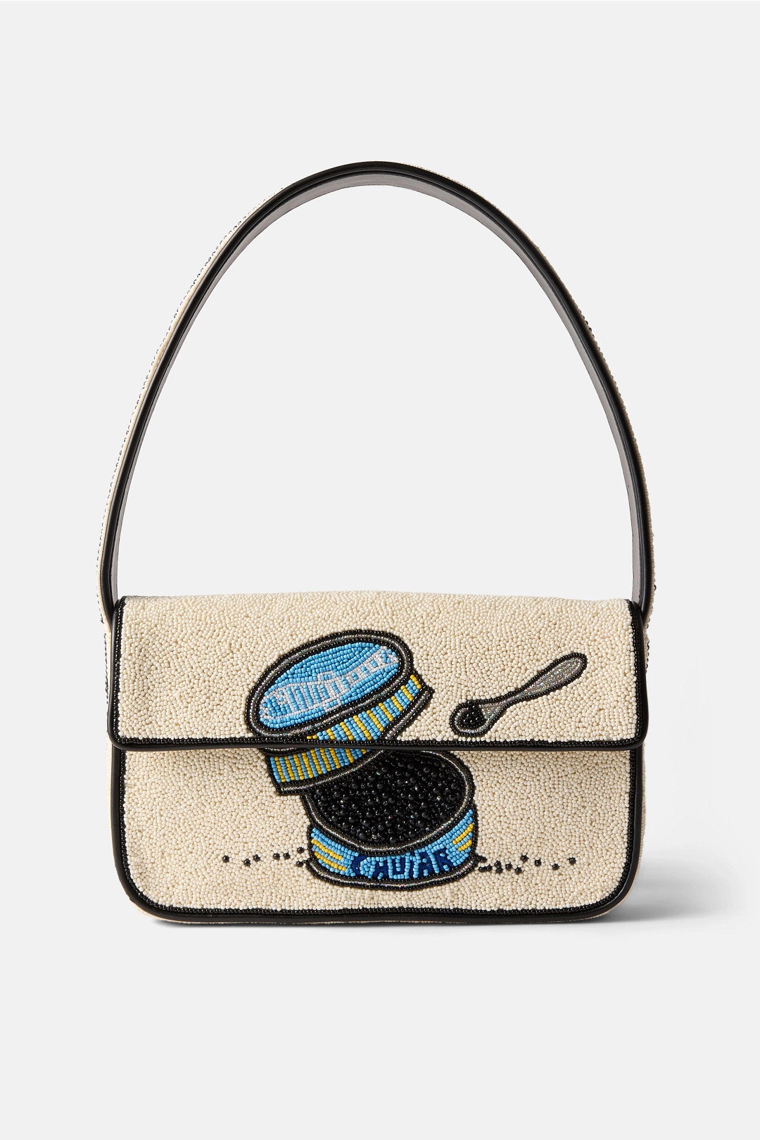 Caviar Tommy Beaded Bag by Staud Accessories 0