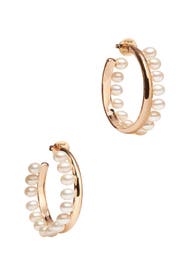 Pearl Fringe Hoops by Tory Burch Accessories