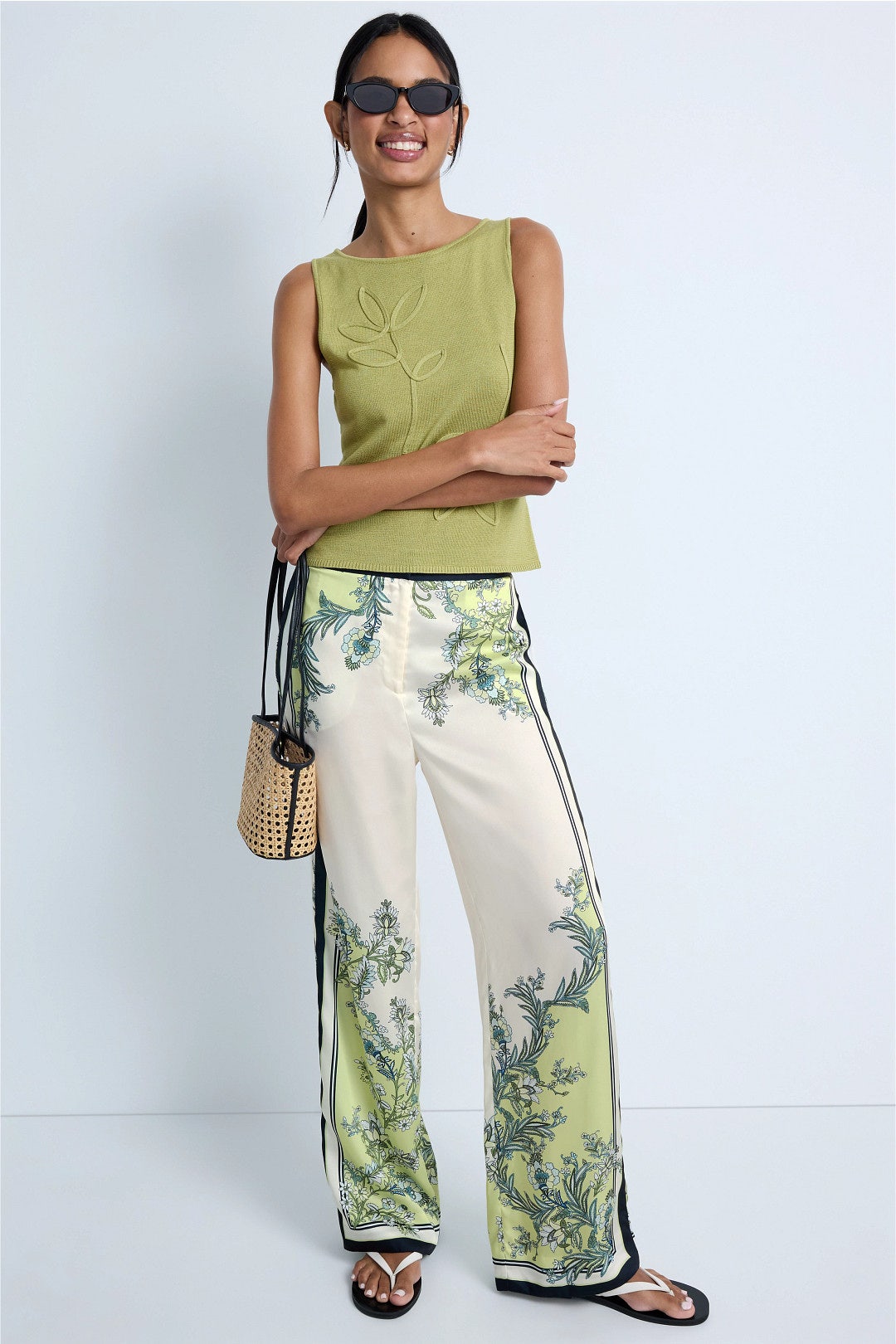 Grigore Floral Print Silk Pants by Veronica Beard 0