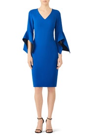 Cobalt Flare Dress by Badgley Mischka