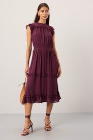 Flutter Sleeve Midi Dress by CeCe