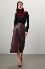 Burgundy Turtleneck Sweater by Saunders x RTR