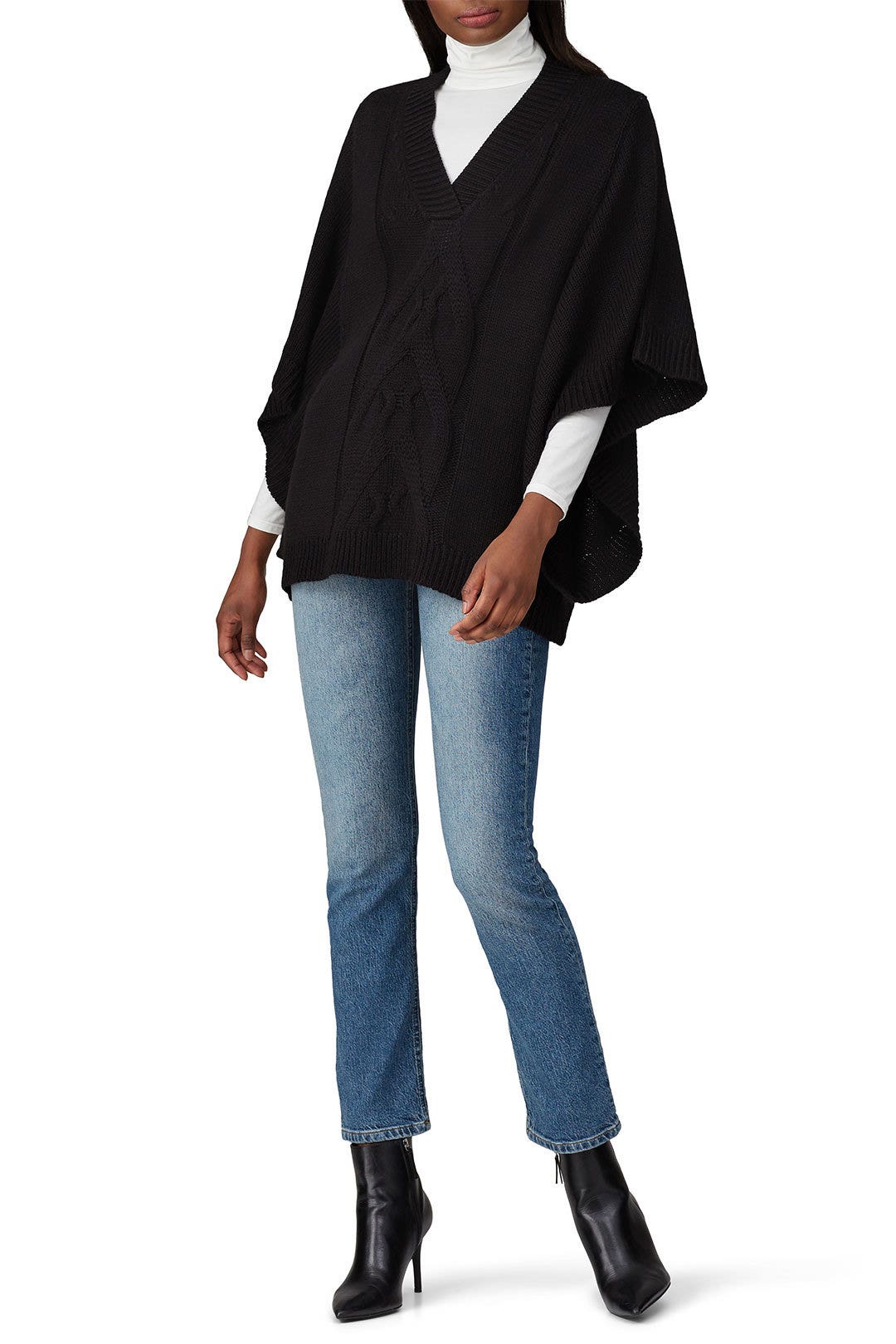 Black Slouchy Cable Knit Sweater by KF/KaufmanFranco x RTR 0