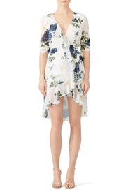 Blue Rose Wrap Dress by Nicholas