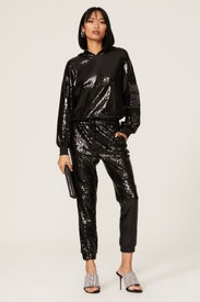 Stretch Sequin Hoodie by Nicole Miller