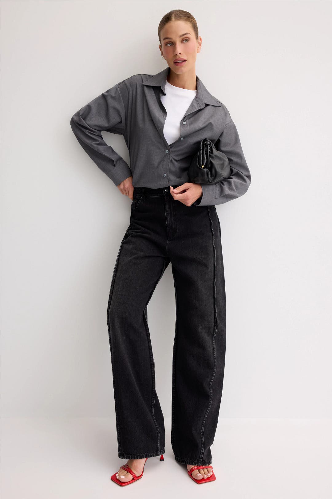 Vintage Black Denim Tuck Jean by Tibi | Rent the Runway