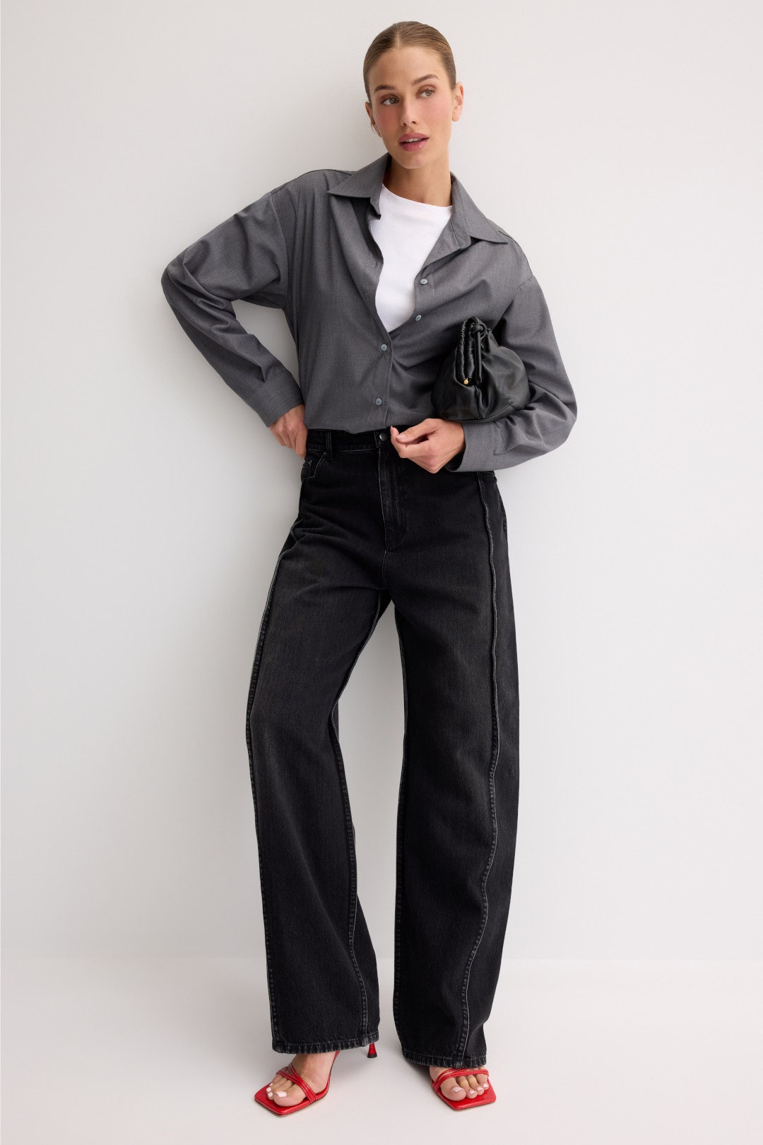 Vintage Black Denim Tuck Jean by Tibi 0