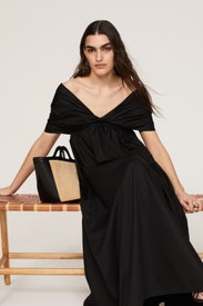 Black Poplin Dress by Adam Lippes