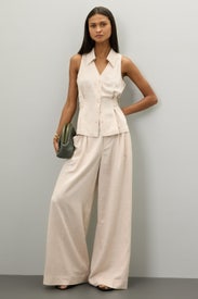 Pleated Wide Leg Trousers by CeCe