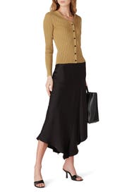 Tan RIbbed Cardigan by Club Monaco