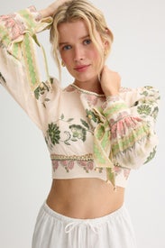 Baja Tie Blouse by Kate Ford