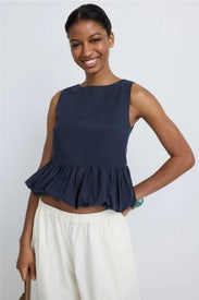 Boatneck Backless Bubble Top by Onia
