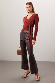 Knit Wrap Sweater by Toccin