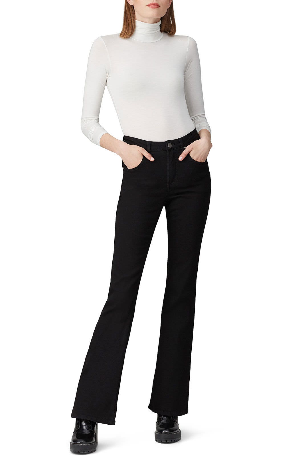 Black Sava High Rise Flare Jeans by Universal Standard 0