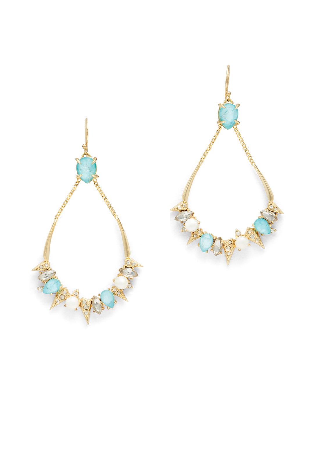 Blue Crystal Futurist Earrings by Alexis Bittar