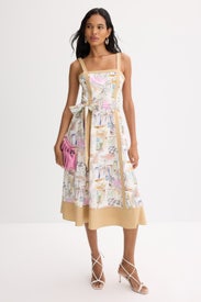 Watercolor Midi Dress by Badgley Mischka